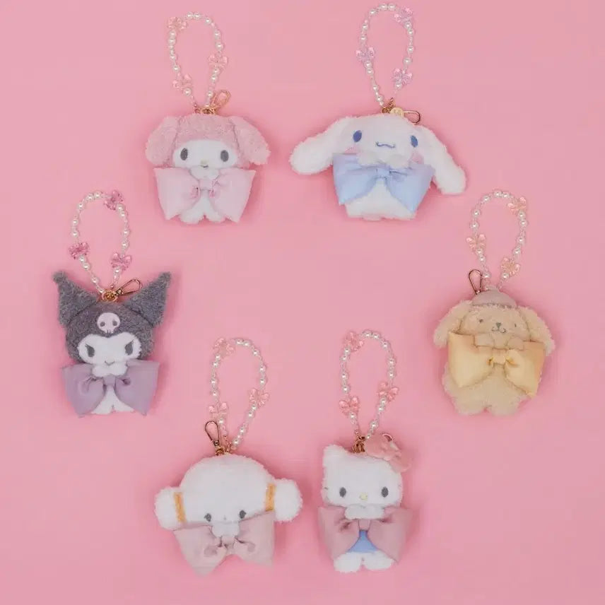 [BUNJANG] Sanrio Maison de Fleur Mascot Holder Charm Doll Keychain Kitty My Melody / 산리오 메종드플뢰르 백참 마스코트 홀더 인형 키링 키티 마이멜로디