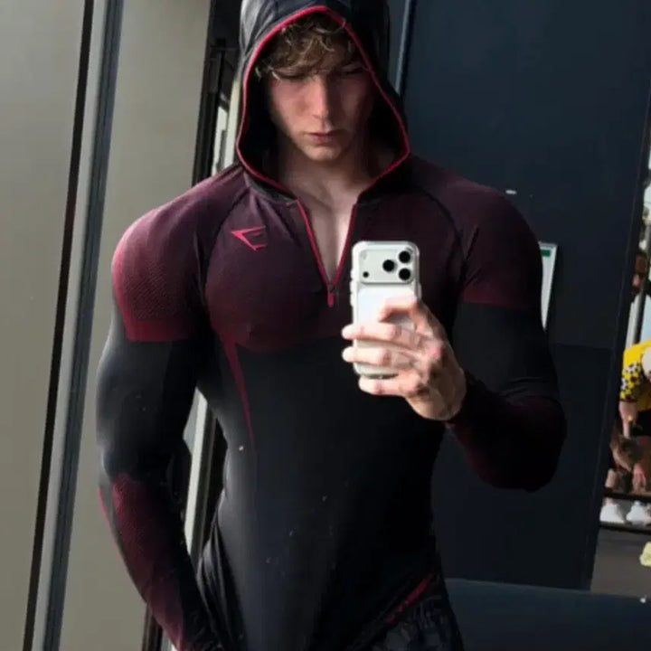 [BUNJANG] Gymshark Onyx v5 Red Hoodie L / (새상품) 짐샤크 Onyx v5 레드 후드 L