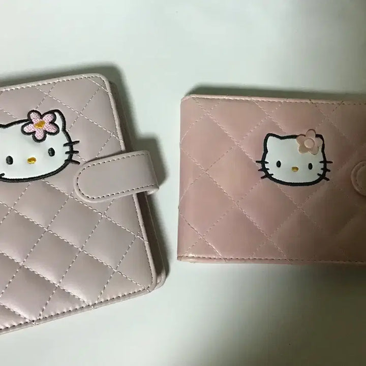 [BUNJANG] Vintage Strawberry Milk Quilt Binder + 50th Anniversary Quilted Diary Case / 고전 키티 딸기우유 퀄트 바인더 + 50주년 퀄팅 다이어리