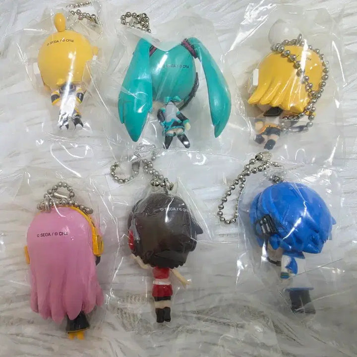 [BUNJANG] Vocaloid Kagamine Rin Len Kaito Kiring Figure Bundle Set / (일괄) 고전 프디바 보컬로이드 미쿠 카가미네 린 렌 카이토 키링 피규어