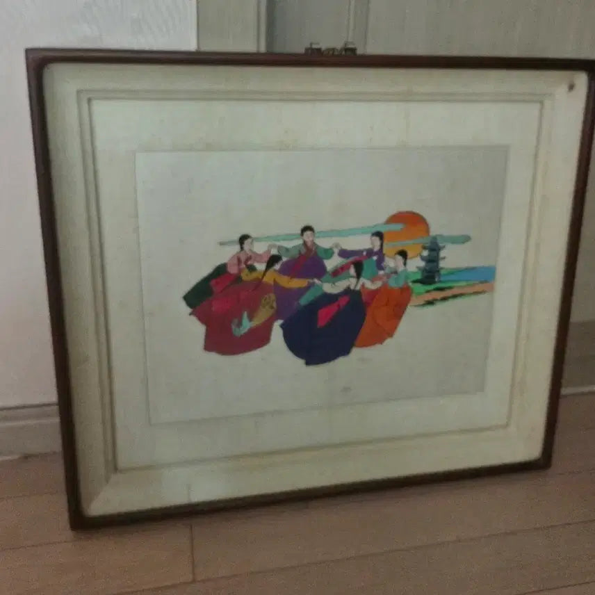 [BUNJANG] Korean Traditional Folk Painting Embroidered Frame / 전통 그림 자수액자