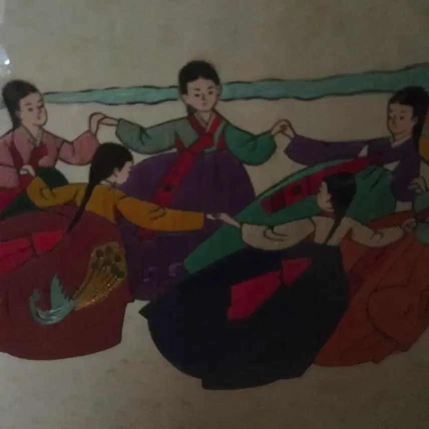 [BUNJANG] Korean Traditional Folk Painting Embroidered Frame / 전통 그림 자수액자