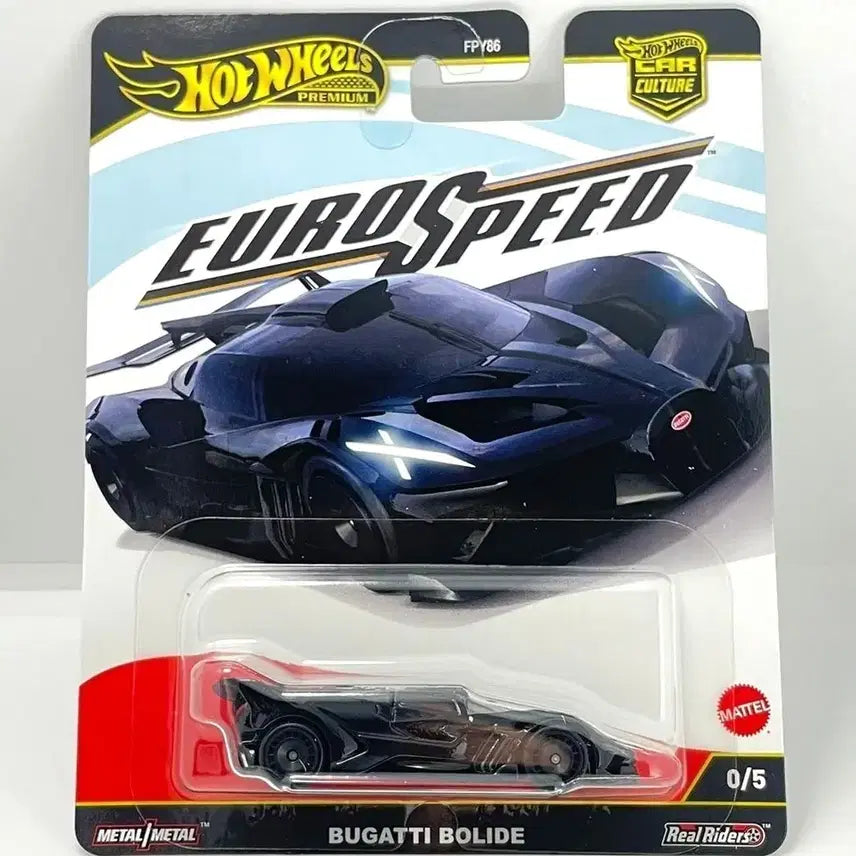 [BUNJANG] Hot Wheels Euro Speed Bugatti Bolide Chase Edition 1:64 Diecast Model / 급처)핫휠 유로스피드 부가티 볼리드 체이스 미니지티 다이캐스트 1:64