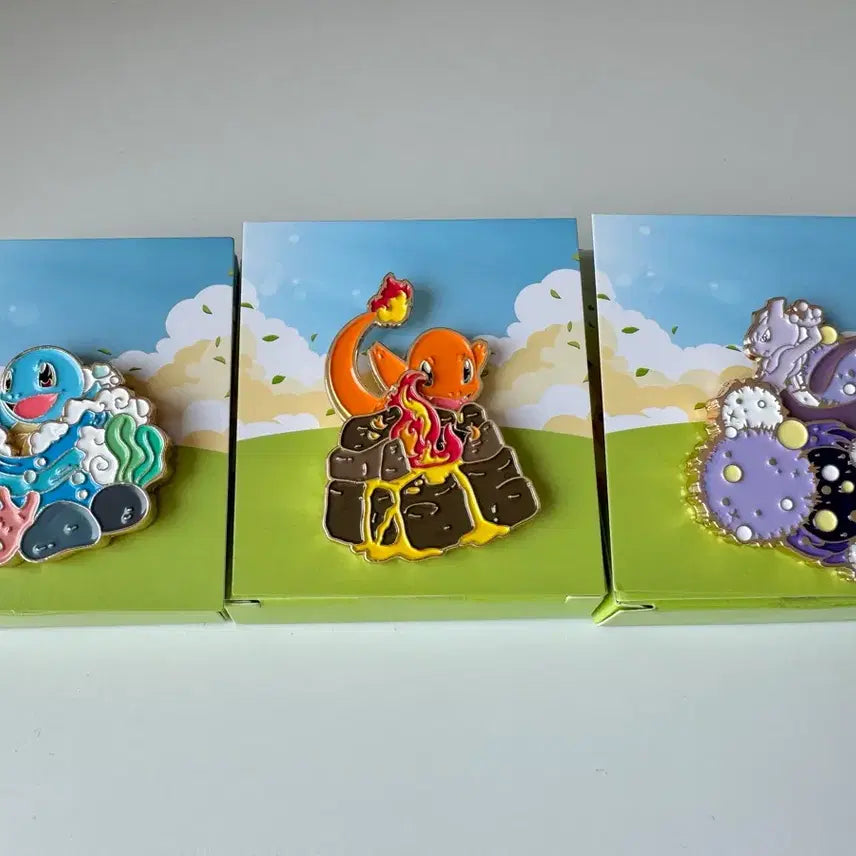 [BUNJANG] Lee Sak Toast Pokemon Badge - Secret Mewtwo, Charmander, Squirtle / 이삭토스트 포켓몬 뱃지 시크릿 뮤츠, 꼬부기