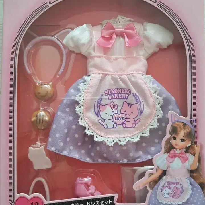 [BUNJANG] Takara Tomy Licca-chan Nekoneko Bakery Dress Set LW-13 / 타카라토미 리카짱 네코네코 베이커리 드레스세트 LW-13