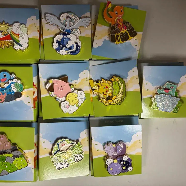 [BUNJANG] Isaac Toast x Pokemon Badge Full Set / 이삭토스트 포켓몬 뱃지 풀세트