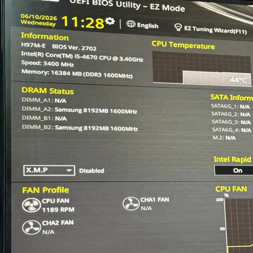 [BUNJANG] Intel Core i5-4670 CPU + ASUS H97M-E Motherboard Bundle (For Parts) / i5 4670 + ASUS H97M-E 부품용 보드셋