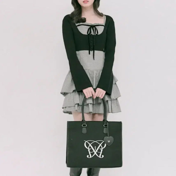 [BUNJANG] Olive des Olive Heart Mirror Charm Tote Bag / 올리브데올리브 하트 미러 참 토트백 가방 양산형 지뢰계 스나계 다리치