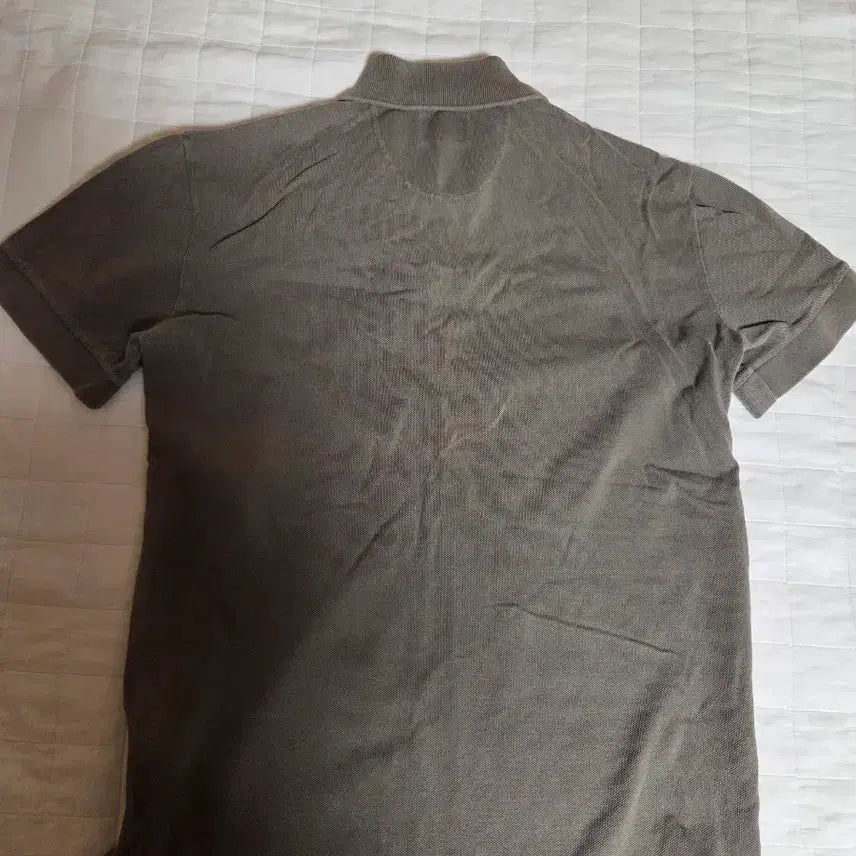 [BUNJANG] Lacoste Vintage Washed Khaki Olive Polo Shirt (Size 90/M) / 라코스테 카라티 2 (90) 빈티지 워싱 카키 올리브