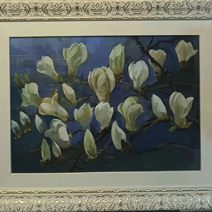 [BUNJANG] Oil Painting "When White Magnolias Bloom" (F20) / 서양화 액자 &
