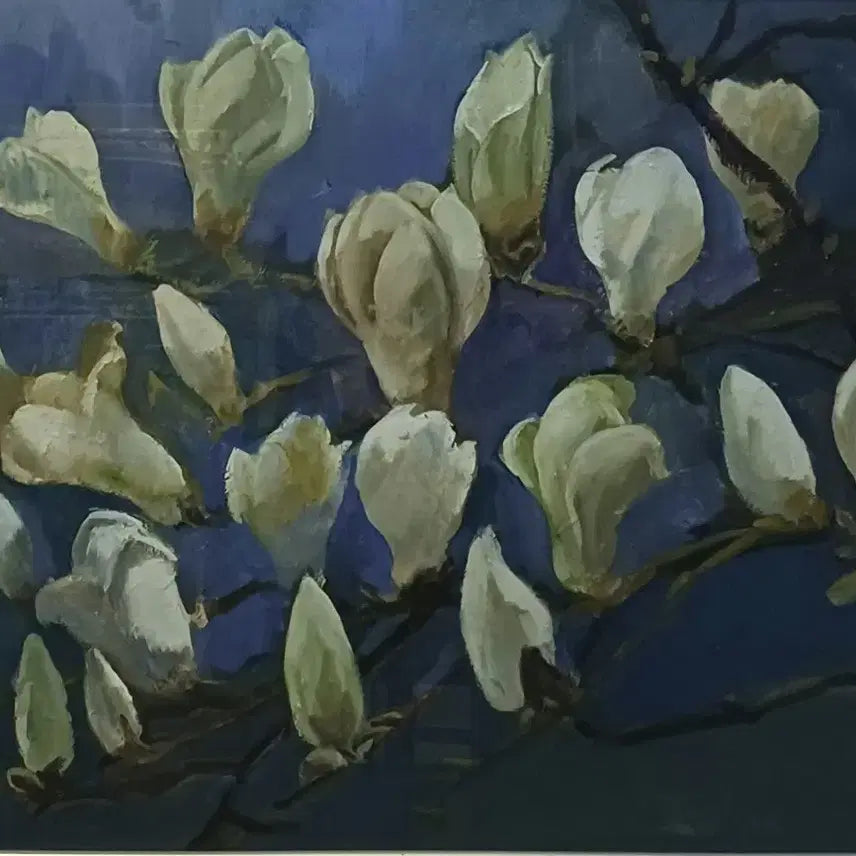 [BUNJANG] Oil Painting "When White Magnolias Bloom" (F20) / 서양화 액자 &