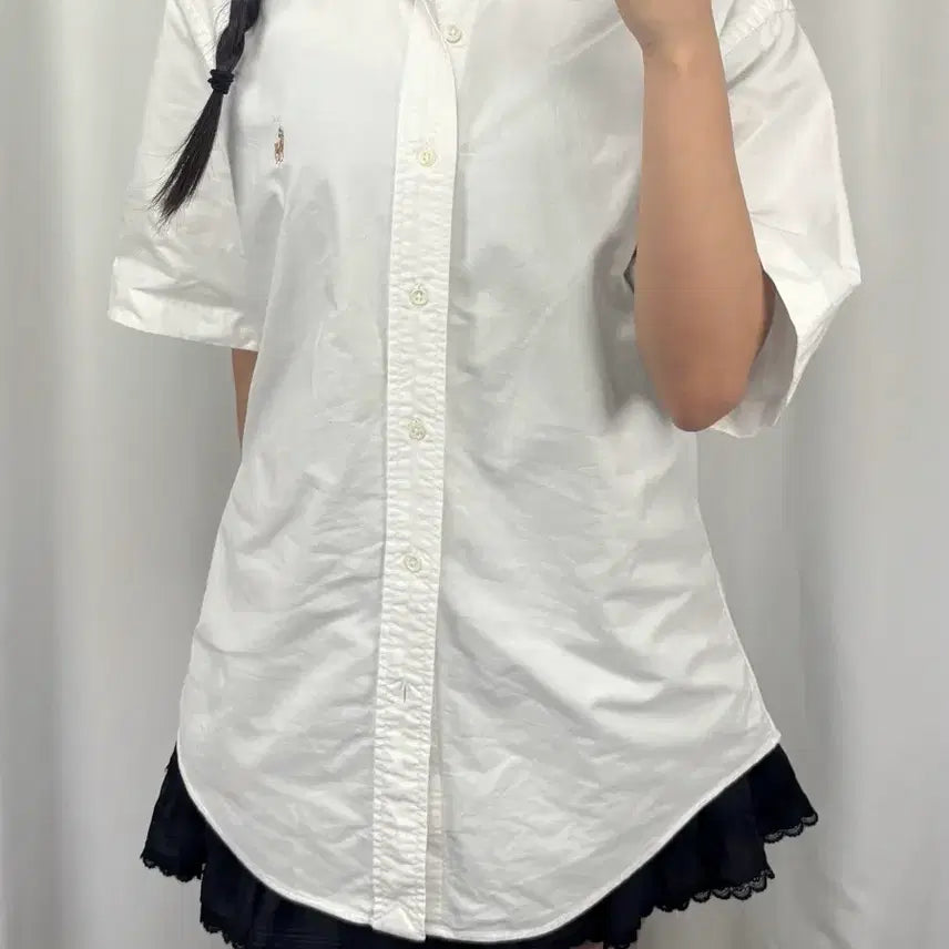 [BUNJANG] Polo Ralph Lauren Blake White Short Sleeve Shirt / 폴로 블레이크 화이트 반팔 셔츠