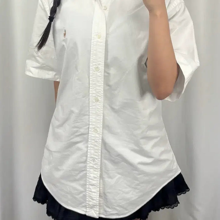 [BUNJANG] Polo Ralph Lauren Blake White Short Sleeve Shirt / 폴로 블레이크 화이트 반팔 셔츠