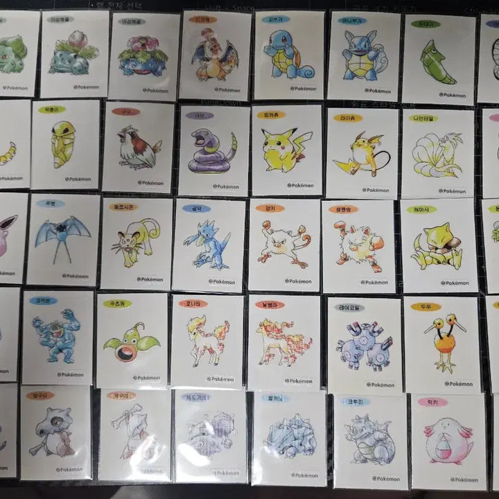 [BUNJANG] Pokemon Artwork Tteokbokki Stickers 51 Types / 포켓몬 아트워크 띠부씰 51종