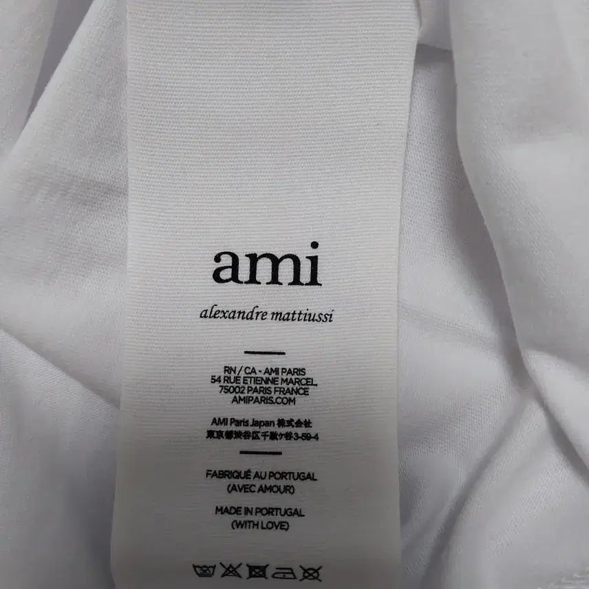 [BUNJANG] AMI Alexandre Mattiussi Heart Logo T-Shirt White / 아미 알렉상드르 마티우시 하트 로고 반팔티 화이트 M L XL 새상품