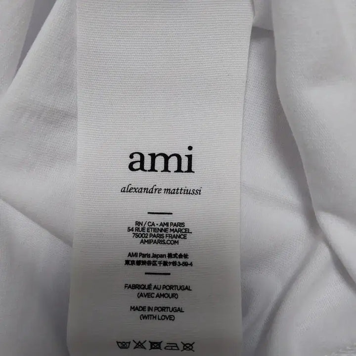 [BUNJANG] AMI Alexandre Mattiussi Heart Logo T-Shirt White / 아미 알렉상드르 마티우시 하트 로고 반팔티 화이트 M L XL 새상품