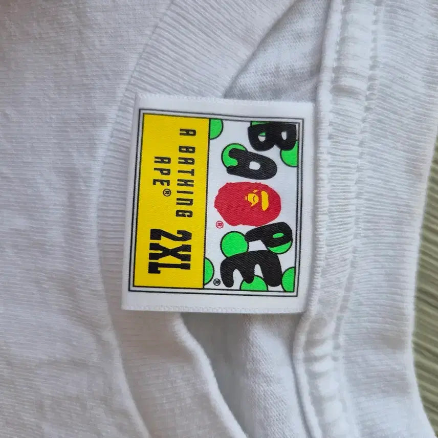 [BUNJANG] BAPE College T-Shirt White 2XL / [2XL]베이프 컬리지 티셔츠 화이트