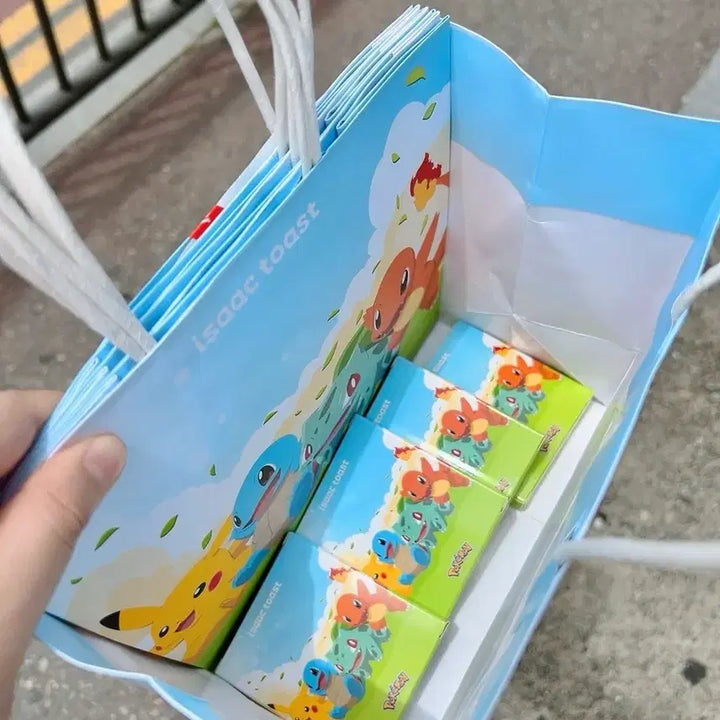 [BUNJANG] Leezak Toast Pokemon Pins (Squirtle + Eevee Can Badge Bonus) / 이삭토스트 포켓몬 뱃지(꼬부기+ 이브이 캔뱃지 덤)