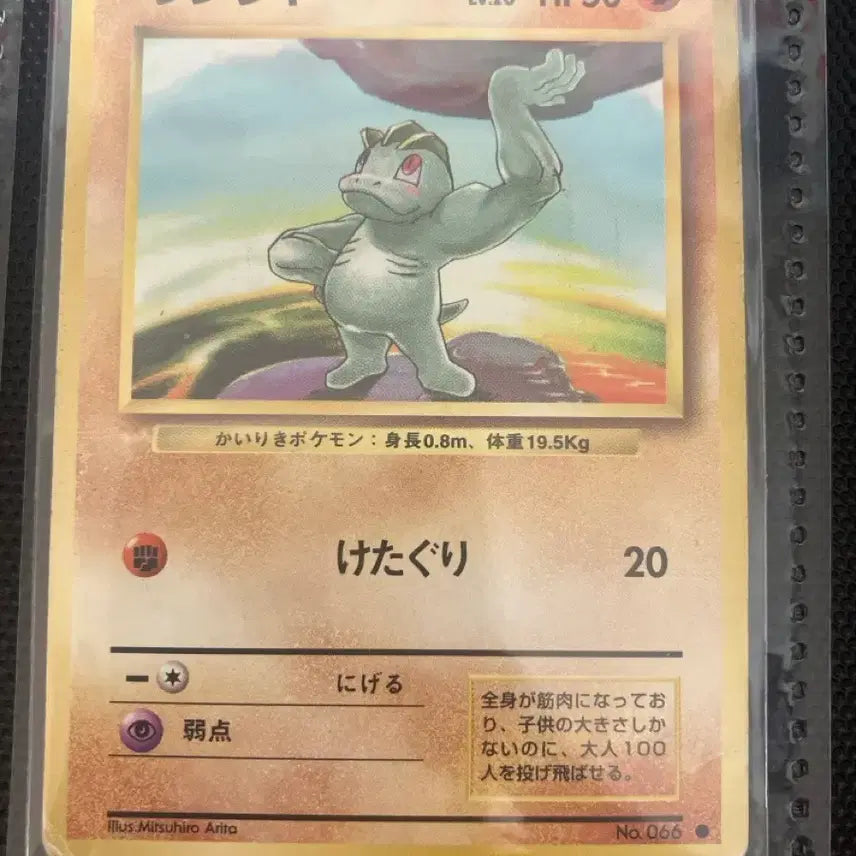 [BUNJANG] Pokemon Card Japanese 1st Edition Old Back Machop / 포켓몬카드 일판 초판 올드백 알통몬