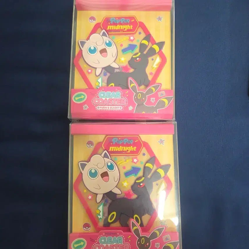 [BUNJANG] Pokemon Pop-up Midnight Clear Coaster Set / [포켓몬 팝팝 미드나잇] 투명 코스터(파치리스 피카츄 블래키 팬텀)