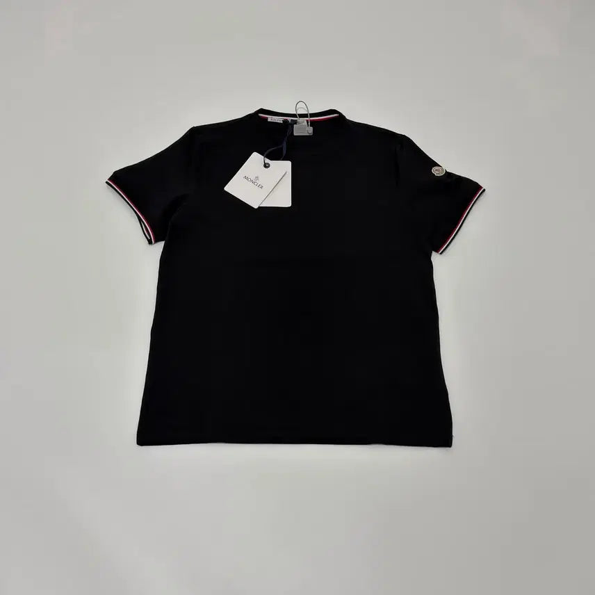 [BUNJANG] Moncler Roundneck Trim Cotton T-shirt / 몽클레어 라운드넥 트리밍 코튼 티셔츠