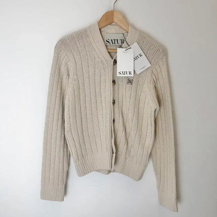 [BUNJANG] SaeTeR Knit Cardigan Cream WS / 세터 니트 가디건 크림 새상품