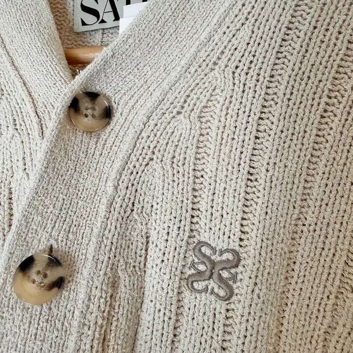 [BUNJANG] SaeTeR Knit Cardigan Cream WS / 세터 니트 가디건 크림 새상품