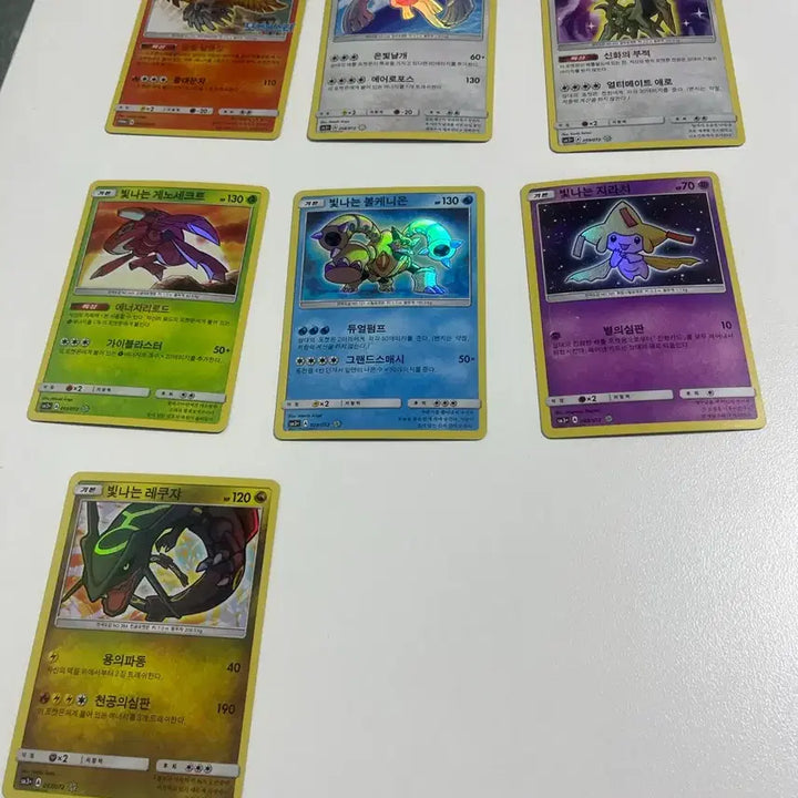 [BUNJANG] 6 Shiny Pokemon Cards Bundle (Ho-Oh, Lugia, Rayquaza) / 빛나는 포켓몬 카드 6장 (칠색조, 루기아, 레쿠쟈