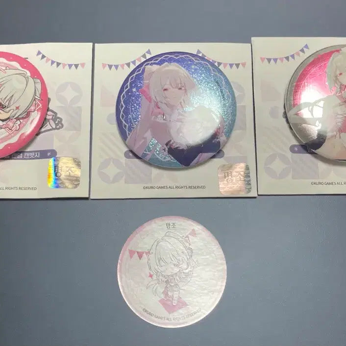 [BUNJANG] Myungjo 2nd Anniversary Hyuuki Can Badge/Sticker Bundle / 명조 2주년 히유키 캔배지/스티커