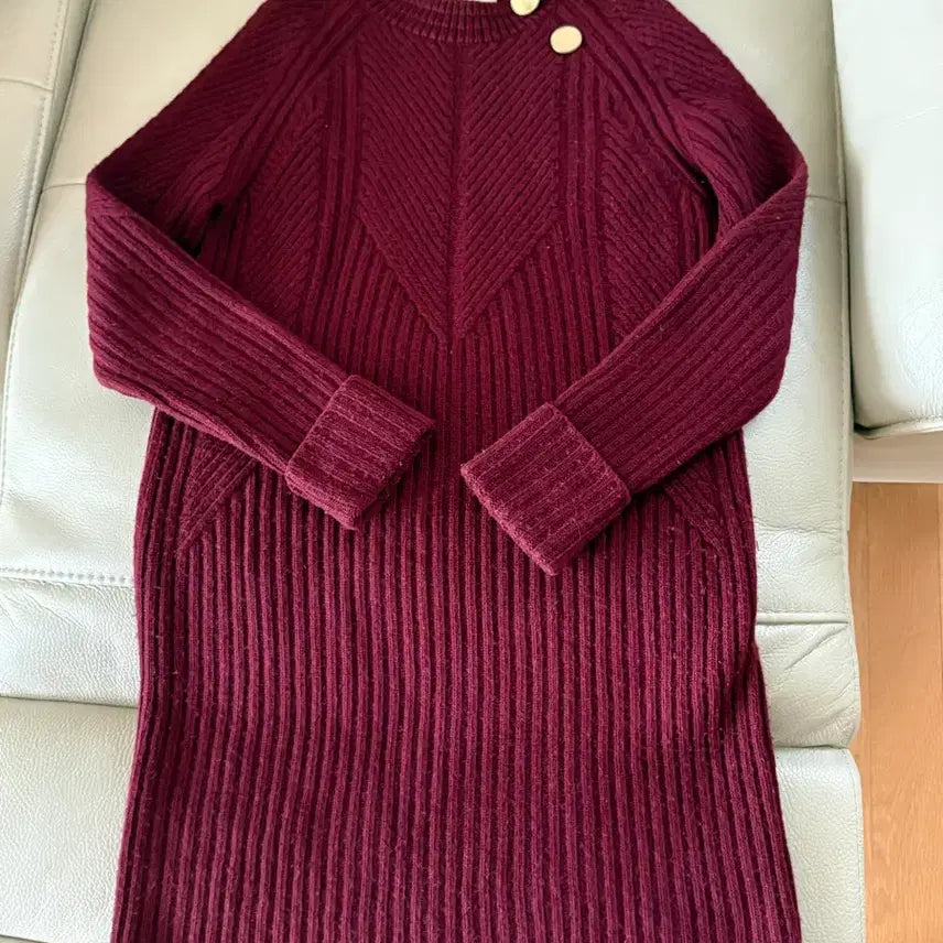 [BUNJANG] Vanessa Bruno Long Knit Burgundy / 바네사브루노 롱니트 버건디