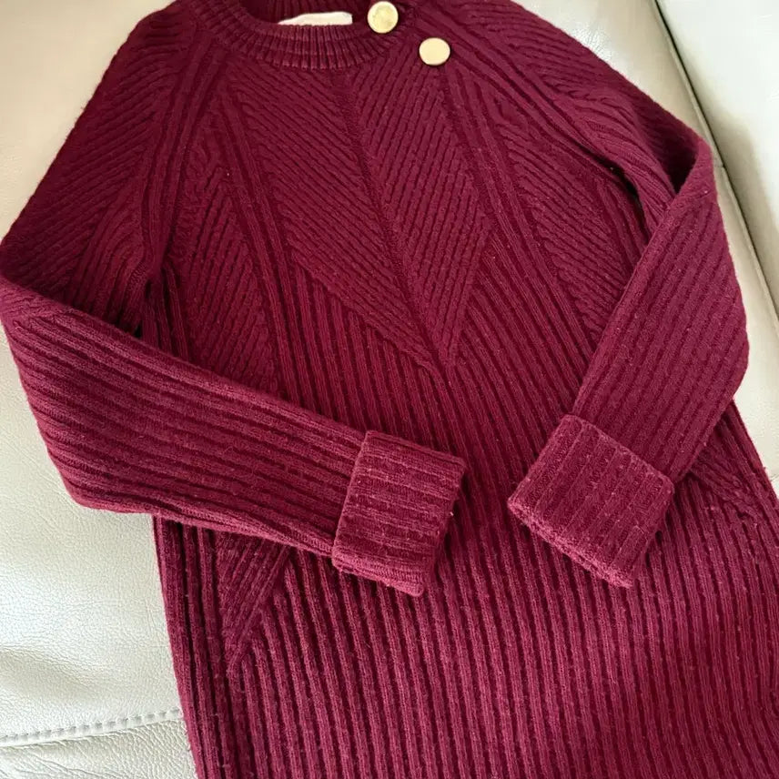 [BUNJANG] Vanessa Bruno Long Knit Burgundy / 바네사브루노 롱니트 버건디