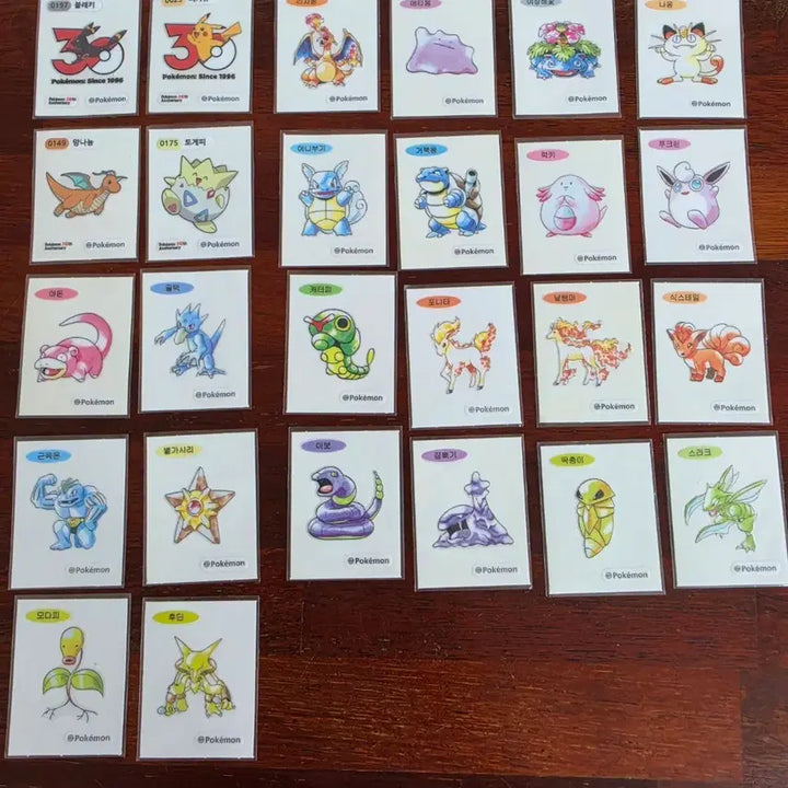 [BUNJANG] Pokemon 30th Anniversary Stickers (30th Logo) / 포켓몬30주년 띠부씰