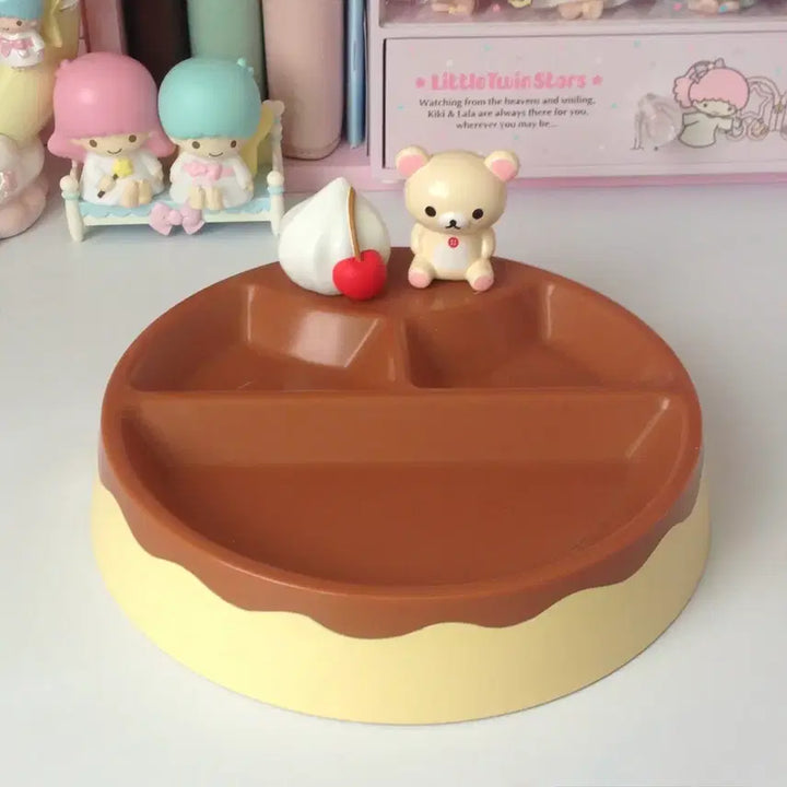 [BUNJANG] Classic Korilakkuma Pudding Miniatures Tray Storage Box / 고전 코리락쿠마 푸딩 소품 트레이 소품함
