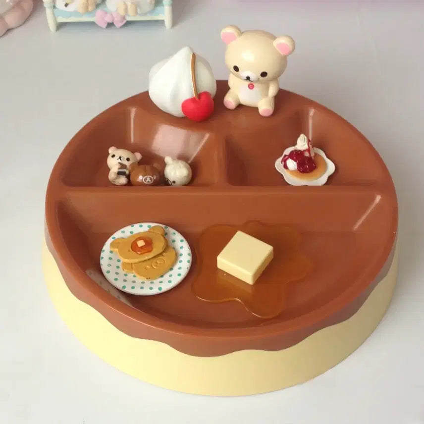 [BUNJANG] Classic Korilakkuma Pudding Miniatures Tray Storage Box / 고전 코리락쿠마 푸딩 소품 트레이 소품함