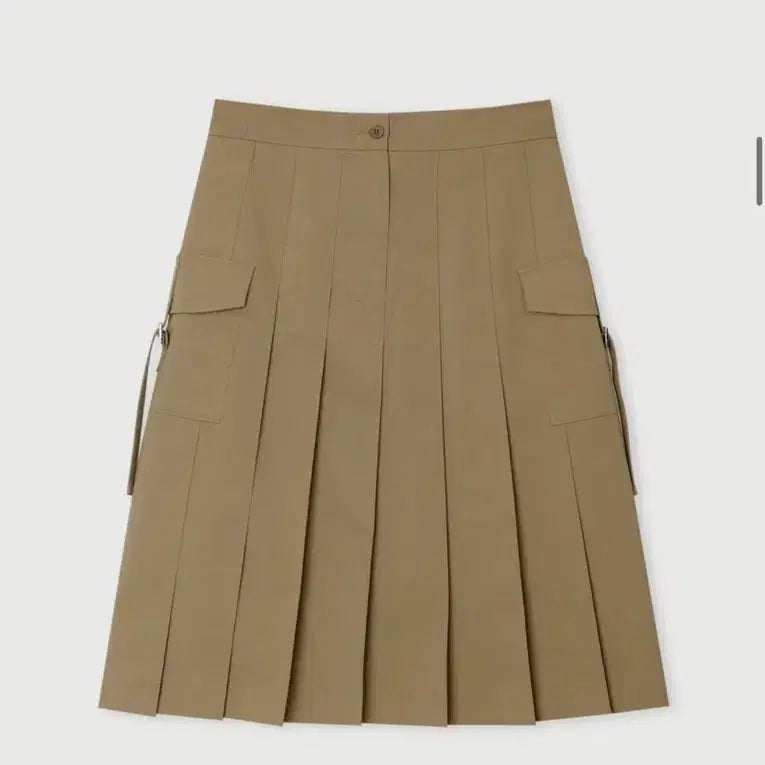 [BUNJANG] Ethos Whole Pleats Midi Skirt Beige M / Ethos 에토스 스커트 whole pleats midi skirt M