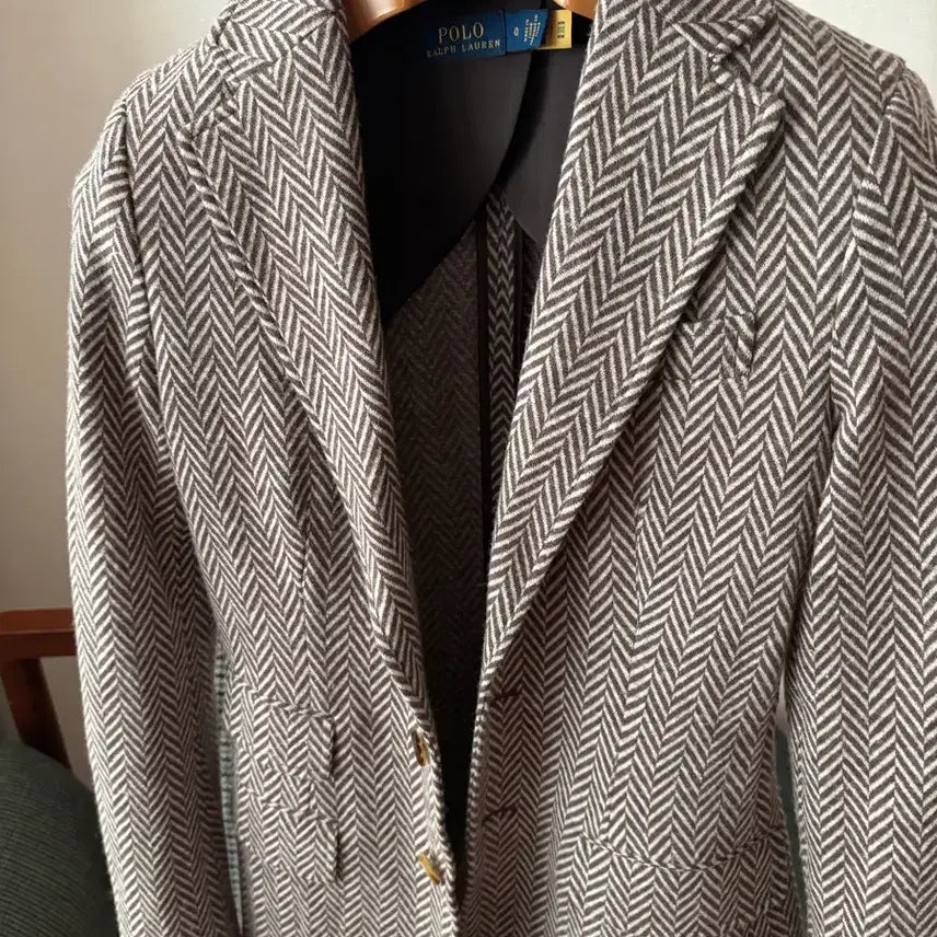 [BUNJANG] Polo Ralph Lauren Herringbone Jacket Brown Women&