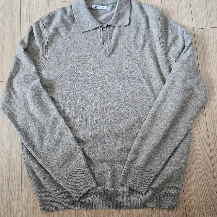 [BUNJANG] Zara Wool Cashmere Knit Polo Shirt Beige / [m] 자라 울 캐시미어 니트 폴로 셔츠 베이지