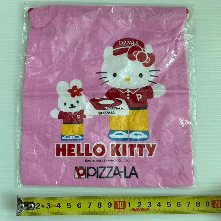 [BUNJANG] Sanrio Hello Kitty Pizza Drawstring Pouch / 산리오 헬로키티 피자 고전 빈티지 조리개 파우치