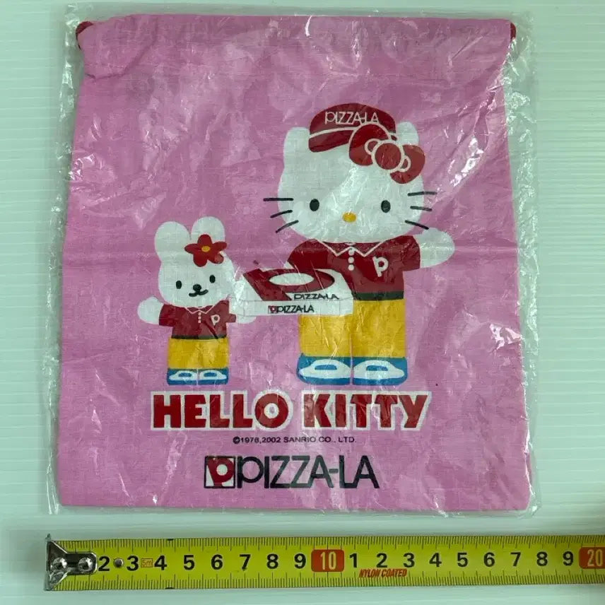 [BUNJANG] Sanrio Hello Kitty Pizza Drawstring Pouch / 산리오 헬로키티 피자 고전 빈티지 조리개 파우치
