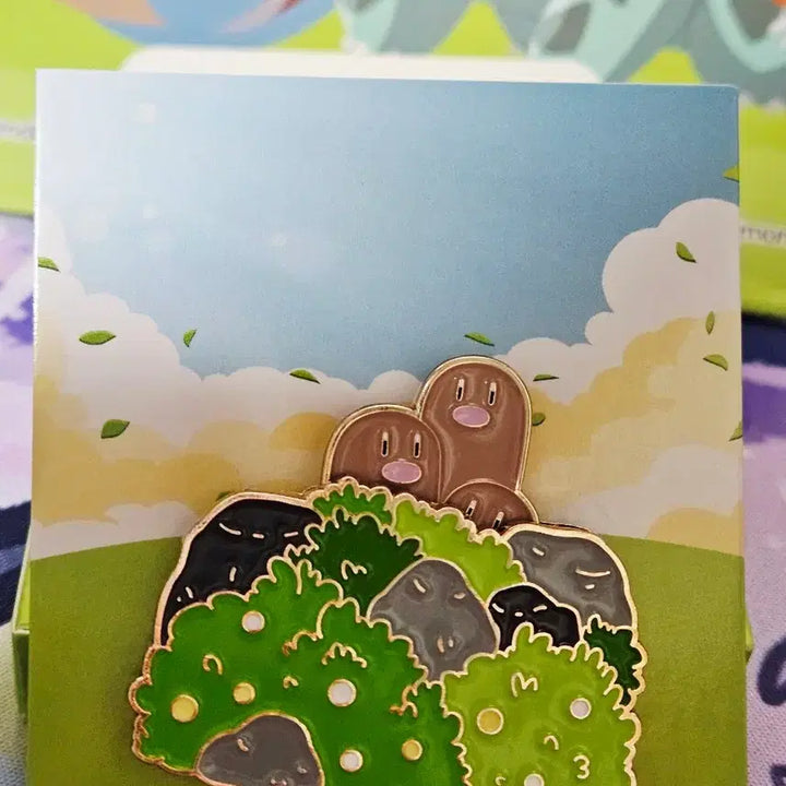 [BUNJANG] Isaac Toast Pokémon Random Metal Badge - Diglett / 이삭토스트 포켓몬 랜덤 메탈뱃지 닥트리오 판매