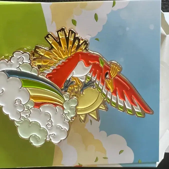 [BUNJANG] Isaac Toast x Pokemon Ho-Oh Secret Badge / 이삭토스트 포켓몬 시크릿 칠색조