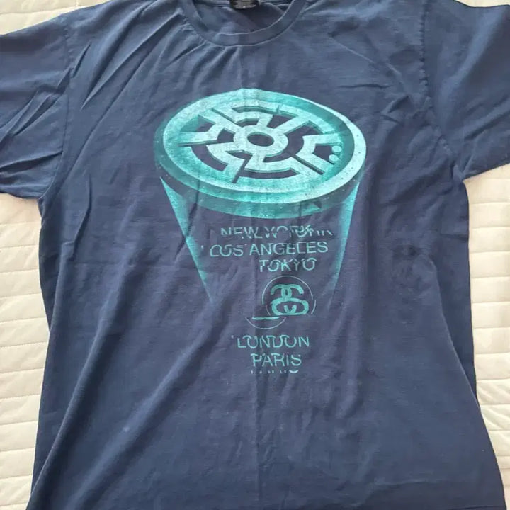 [BUNJANG] Stussy La Boca Vintage T-Shirt Navy L / 스투시 반팔티 라 보카 빈티지 티셔츠 네이비 L