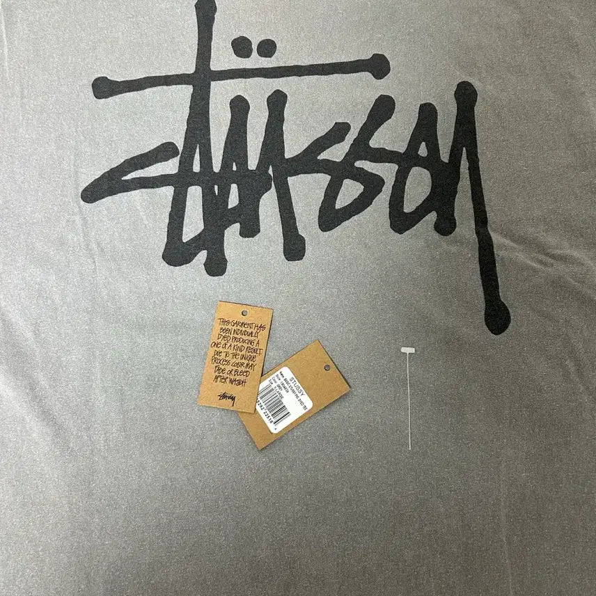 [BUNJANG] Stussy Basic Pigment Dyed T-Shirt Grey XL / 스투시 베이직 스투시 피그먼트 다이드 티셔츠 그레이 2022