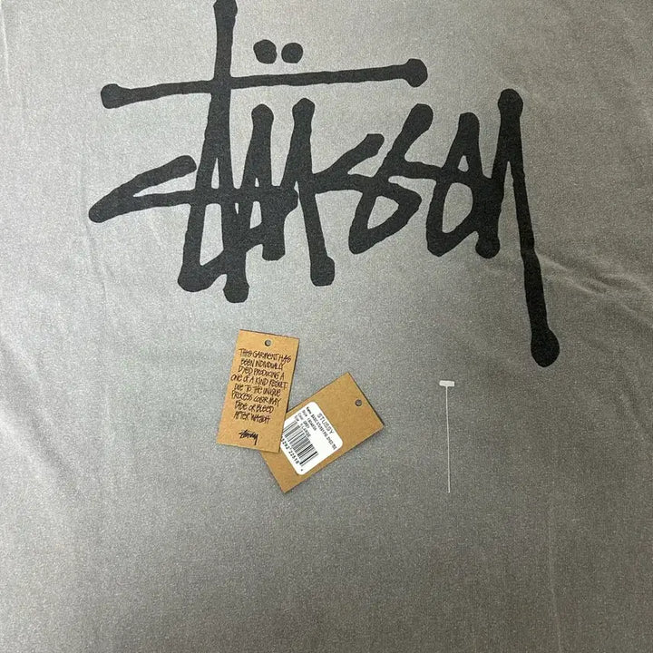 [BUNJANG] Stussy Basic Pigment Dyed T-Shirt Grey XL / 스투시 베이직 스투시 피그먼트 다이드 티셔츠 그레이 2022