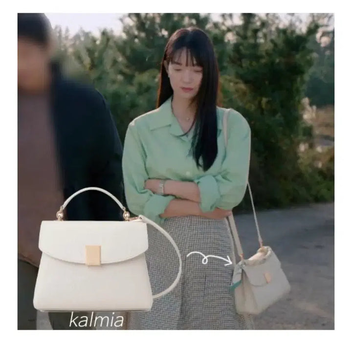 [SOLD OUT] 쿠론 소가죽 가방 칼미아 21사이즈 크림색