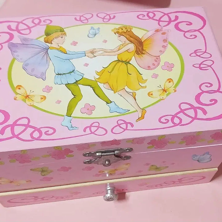 [BUNJANG] Vintage Fairy Kei Pink Lolita Music Box / 고전 오르골 보석함 페어리계 핑크 로리타