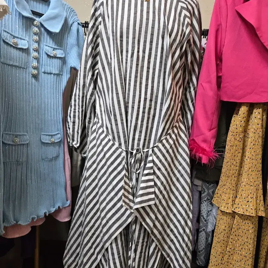 [BUNJANG] Stripe Long Dress / 스트라이프 원피스
