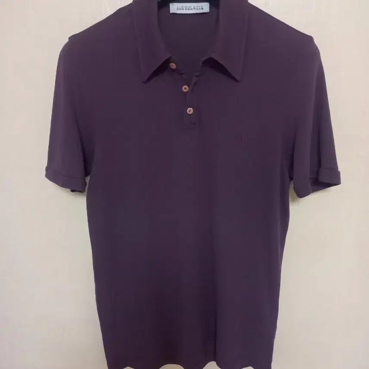 [BUNJANG] Versace Collection Polo Collar T-Shirt Burgundy/Wine / 베르사체 컬렉션 폴로카라티 95~날씬100