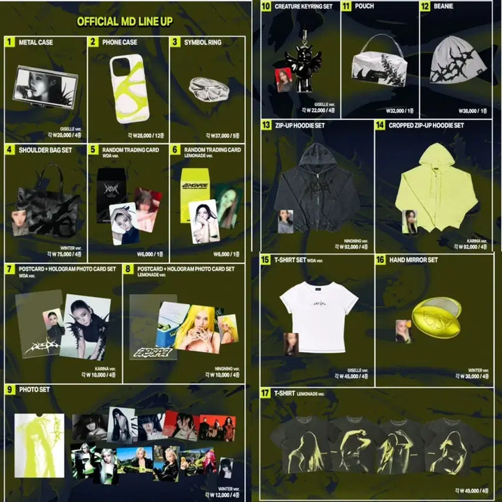 [BUNJANG] Aespa Lemonade Pop-up Store MD Photocard Holder / 에스파 레몬에이드 팝업 MD 대리구매