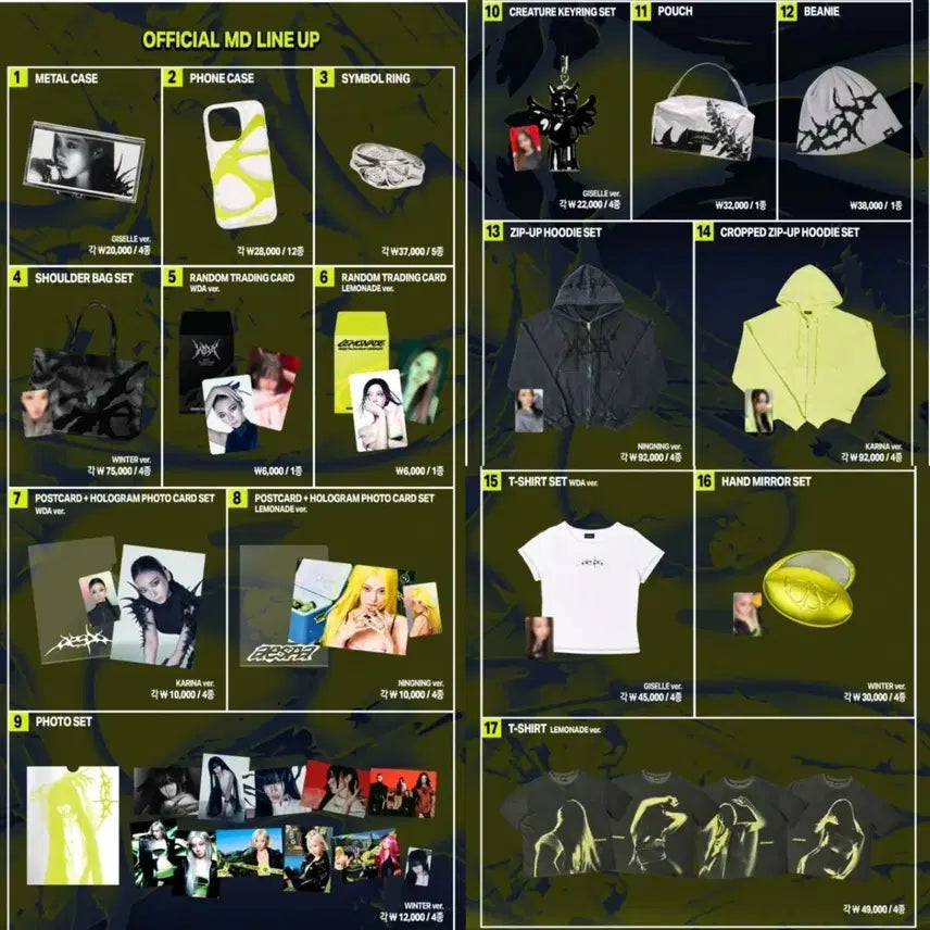 [BUNJANG] Aespa Lemonade Pop-up Store MD Photocard Holder / 에스파 레몬에이드 팝업 MD 대리구매